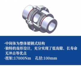 鼓形齿联轴器-可伸缩整体结构