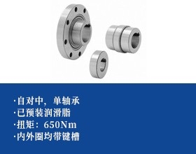 单轴承钢球式超越离合器-内外侧均带键槽